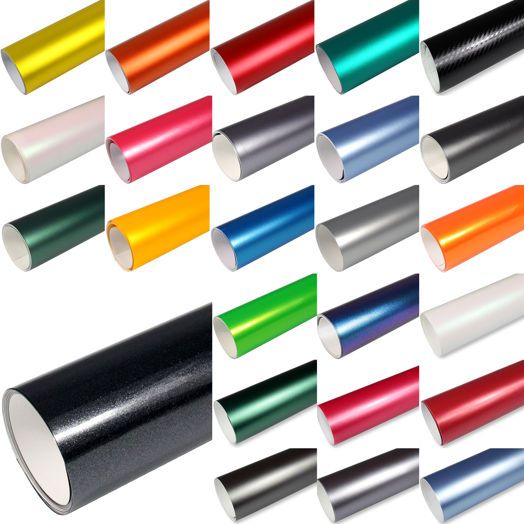 Matt Chrom Metallic Folie 3mx152cm - Gebürstete Auto Folie Zum Wrapen